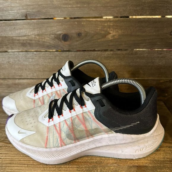 Womens Nike Zoom Winflo 8 White‎ Athletic Running Sneakers Shoes Size 9 M GUC - Picture 2 of 6